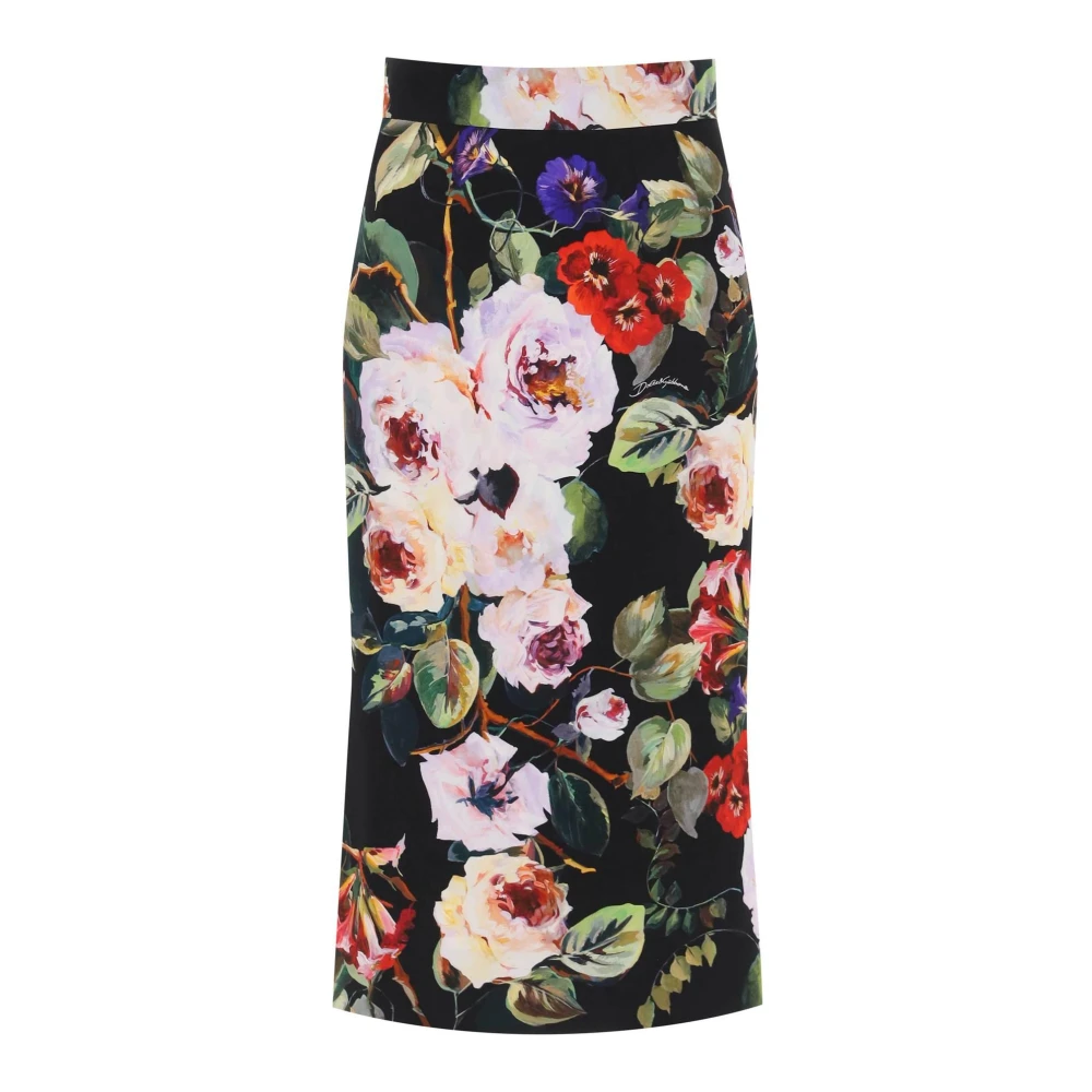 Dolce & Gabbana Zijden rok met bloemenmotief Multicolor Dames