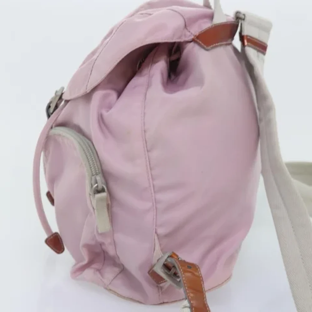 Prada Vintage Pre-owned Nylon backpacks Pink Dames