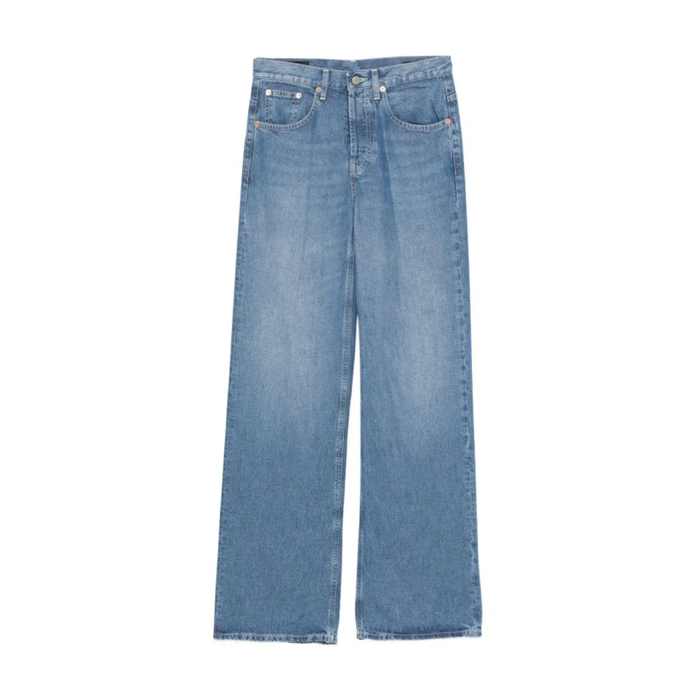 Dondup Women's Blue Wide Jeans, W29, Jacklyn Wide Leg Jeans