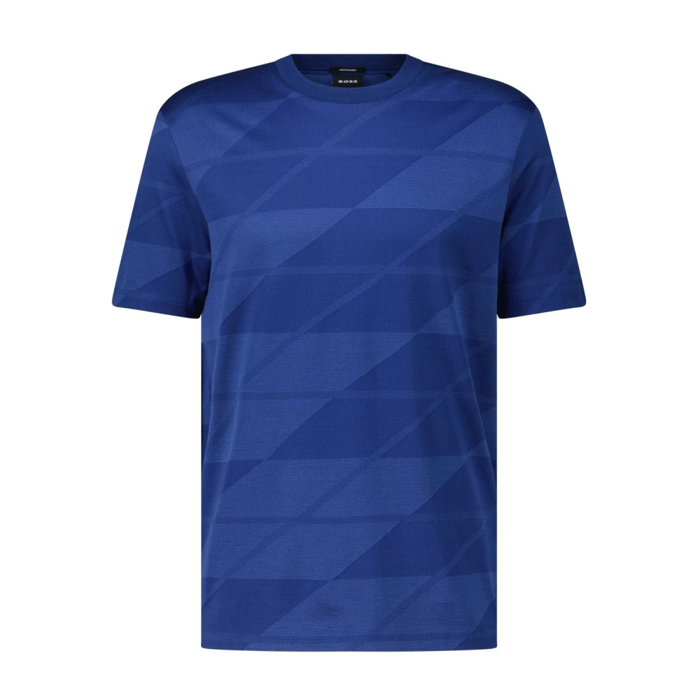 Hugo Boss Casual T-shirt met modern patroon Blue Heren