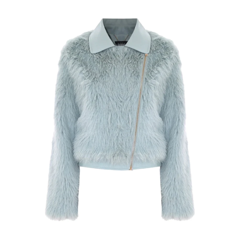 Kocca Groene Teddy Jas met Asymmetrische Rits Green Dames