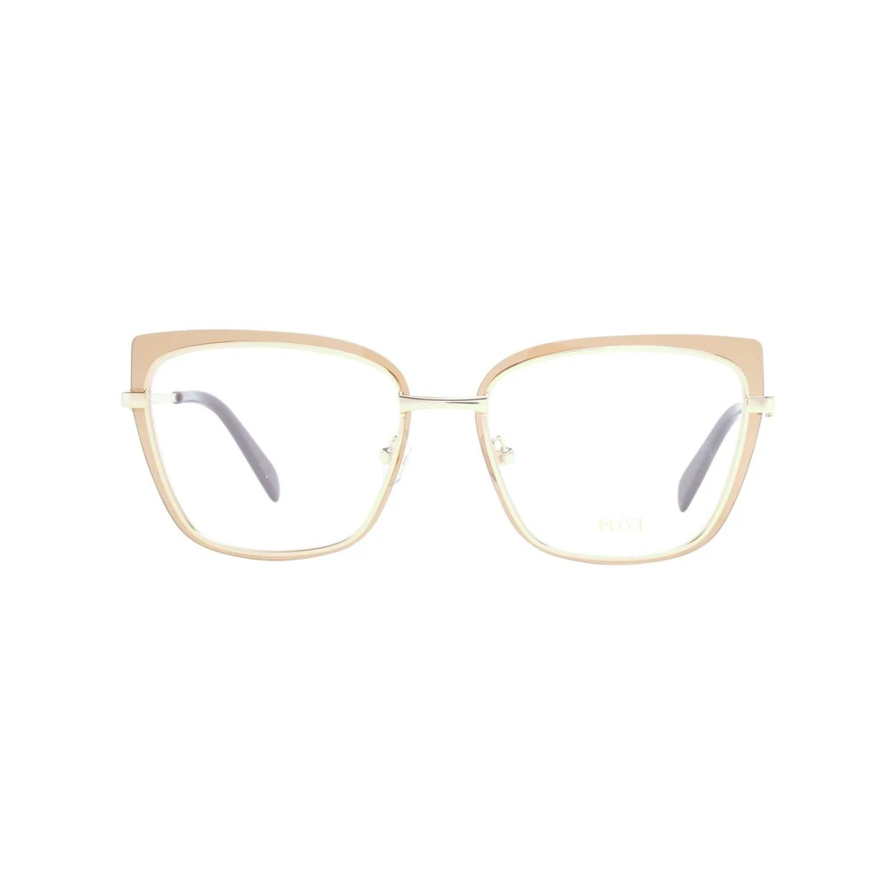 EMILIO PUCCI Gouden Cat Eye Optische Monturen Yellow Dames