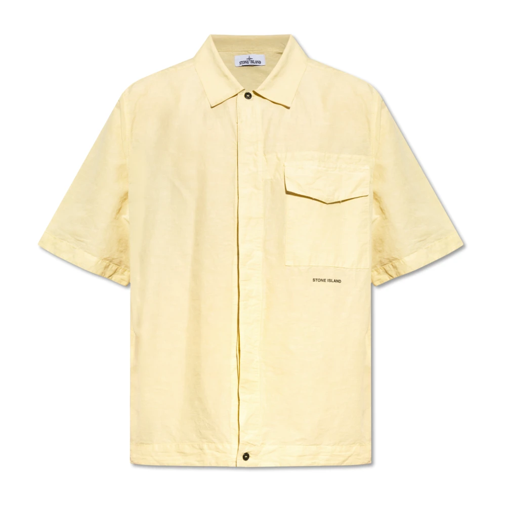 Stone Island Shirt met korte mouwen Yellow Heren