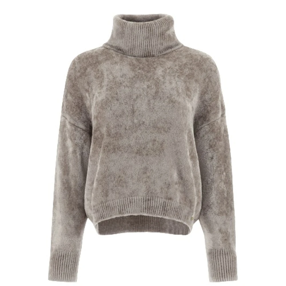 Herno Crop Ciniglia Trui Gray Dames