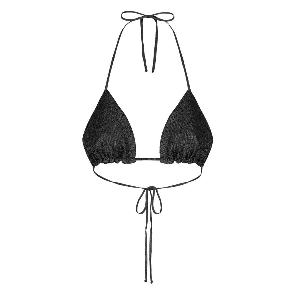 Laneus Top Triangolo In Lurex Black Dames