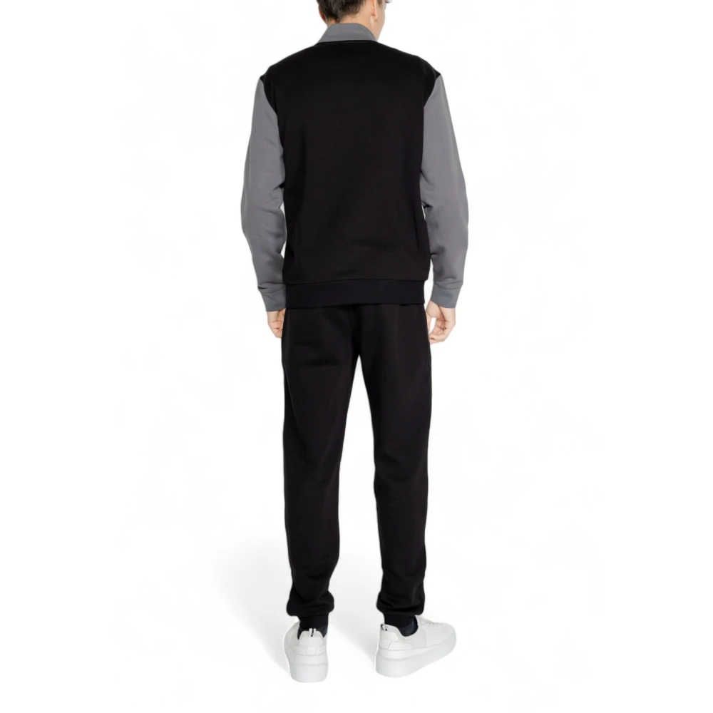 Emporio Armani EA7 Kleurrijke Heren Tracksuit met Rits Black Heren