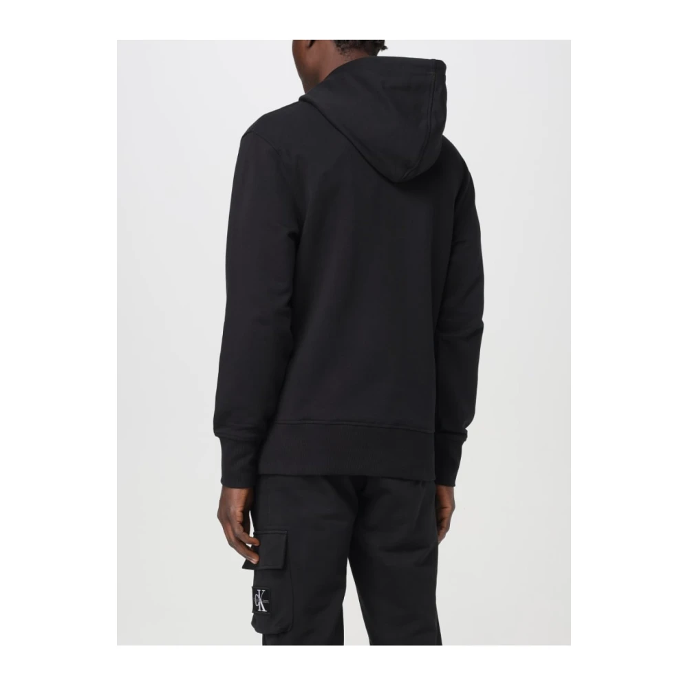 Calvin Klein Logo Print Hoodie Zwart Black Heren