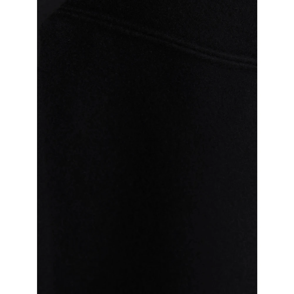 Yohji Yamamoto Zwarte Wol Asymmetrische Rok Black Dames