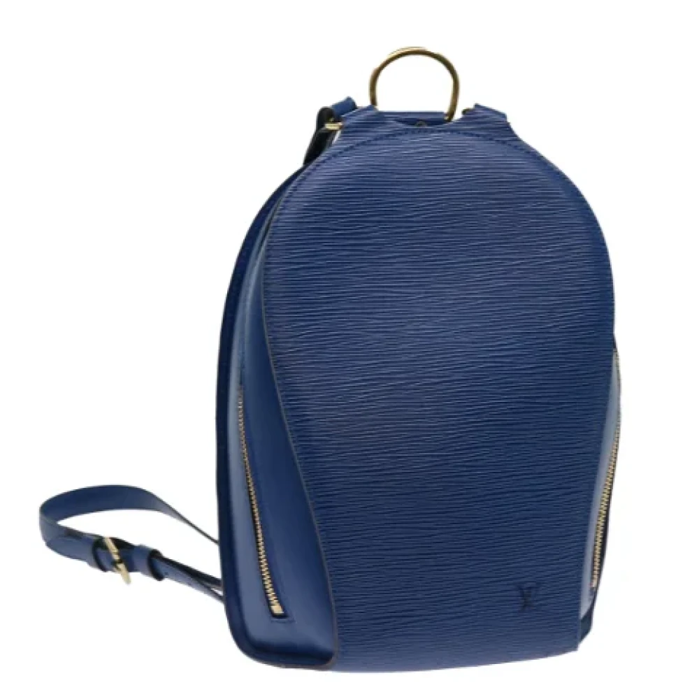 Louis Vuitton Vintage Pre-owned Leather backpacks Blue Dames