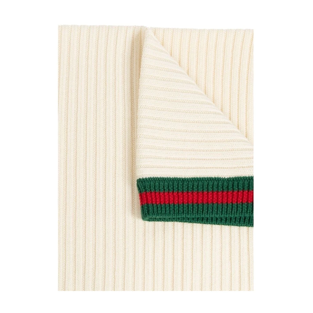 Gucci Wollen Deken met Web White Unisex