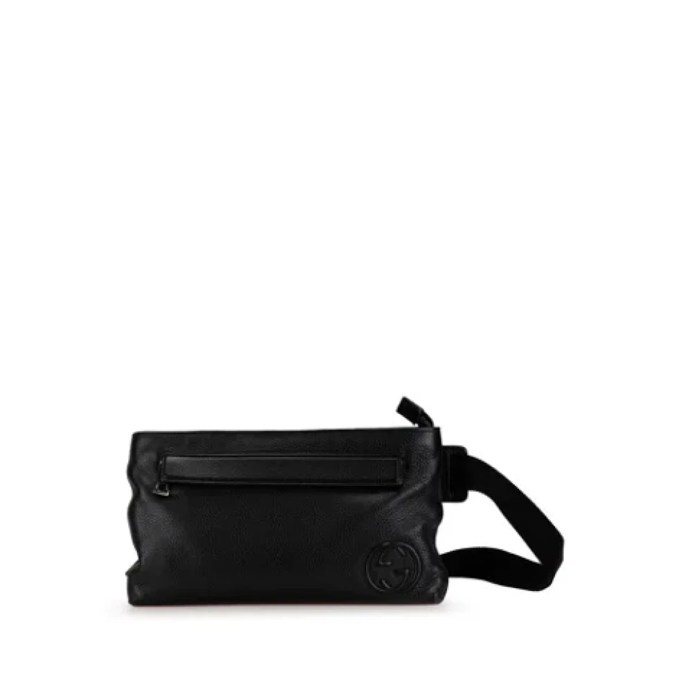 Gucci Vintage Pre-owned Leather crossbody-bags Black Dames