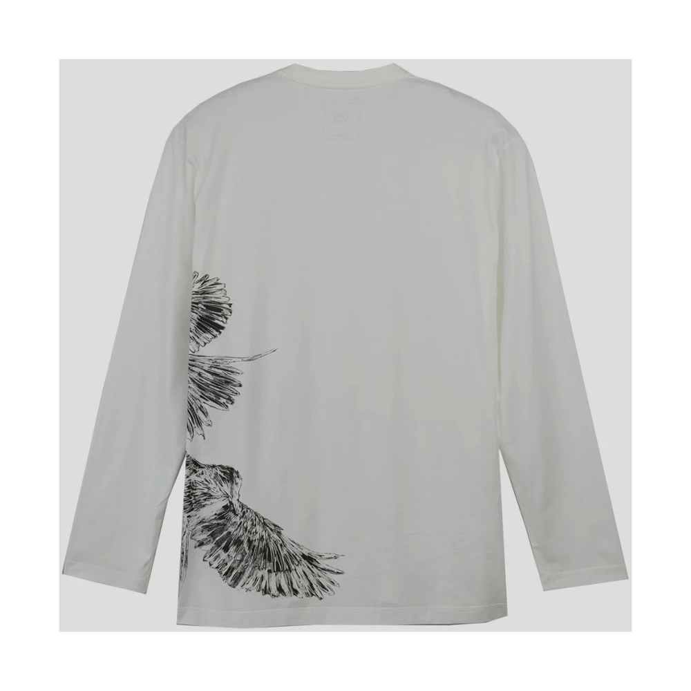Y-3 Katoenen Bedrukt T-shirt White Heren