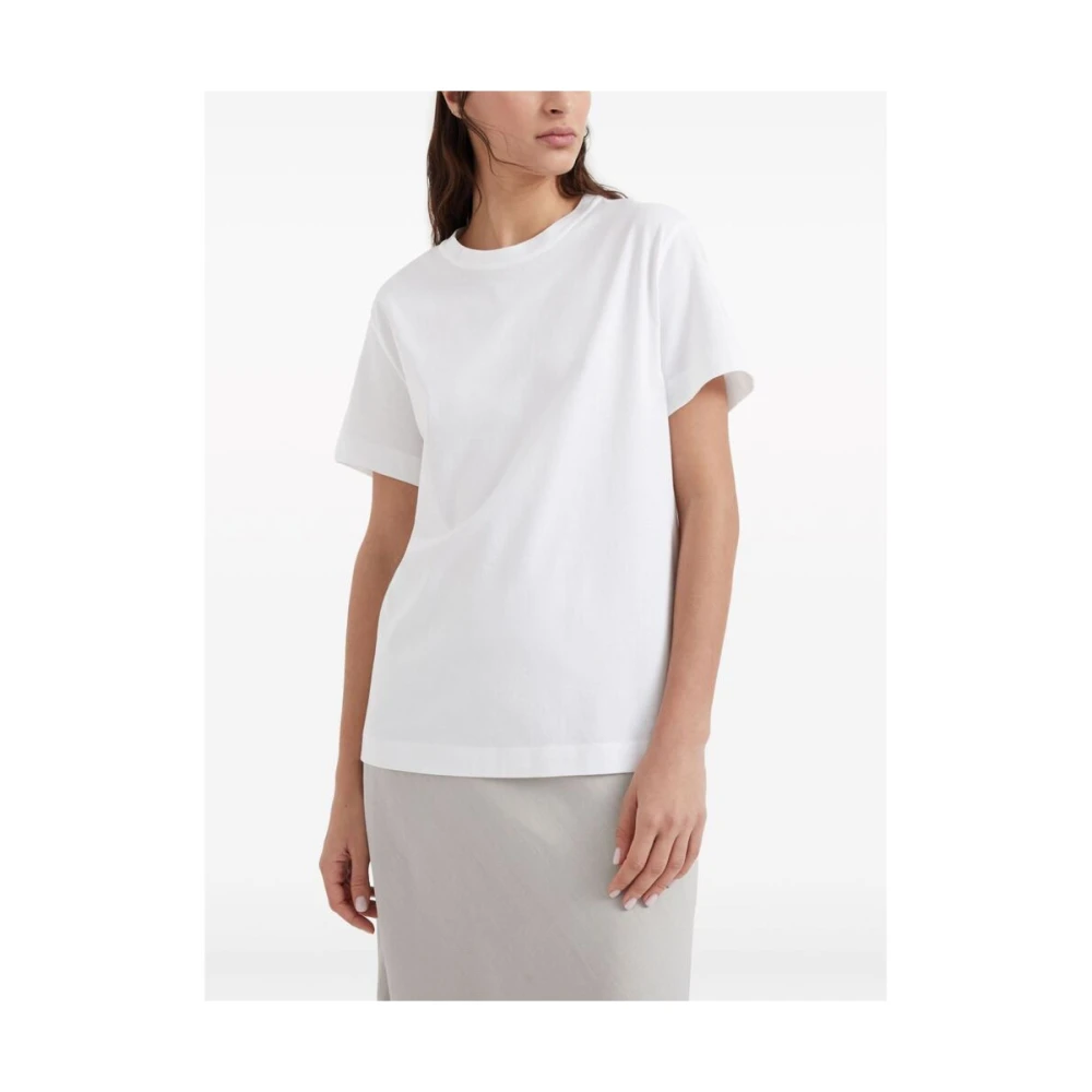 BRUNELLO CUCINELLI Witte Katoenen Monili Ketting T-shirt White Dames