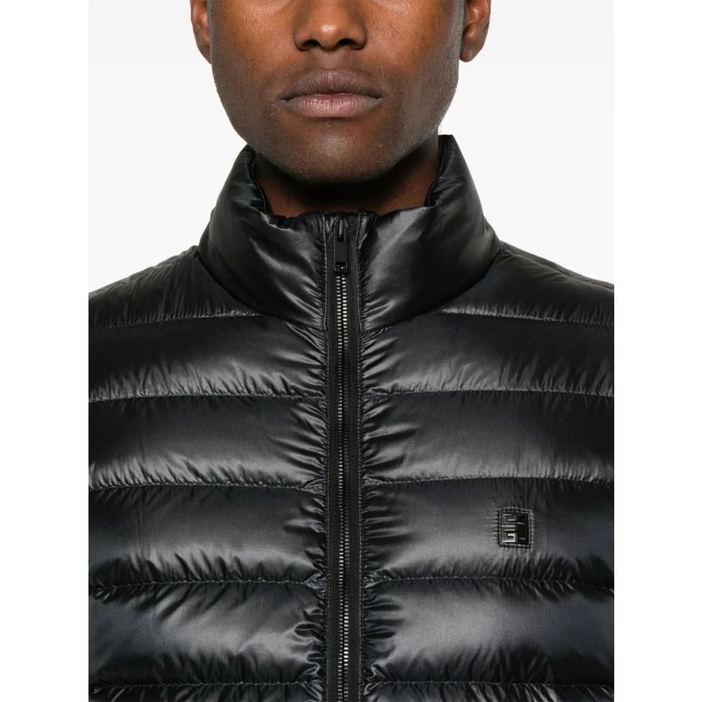 Givenchy Zwarte gewatteerde lichtgewicht jas Black Heren