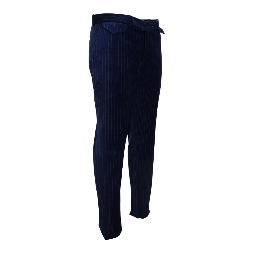 Bencivenga Pinstripe Corduroy Broek Navy Blue Heren