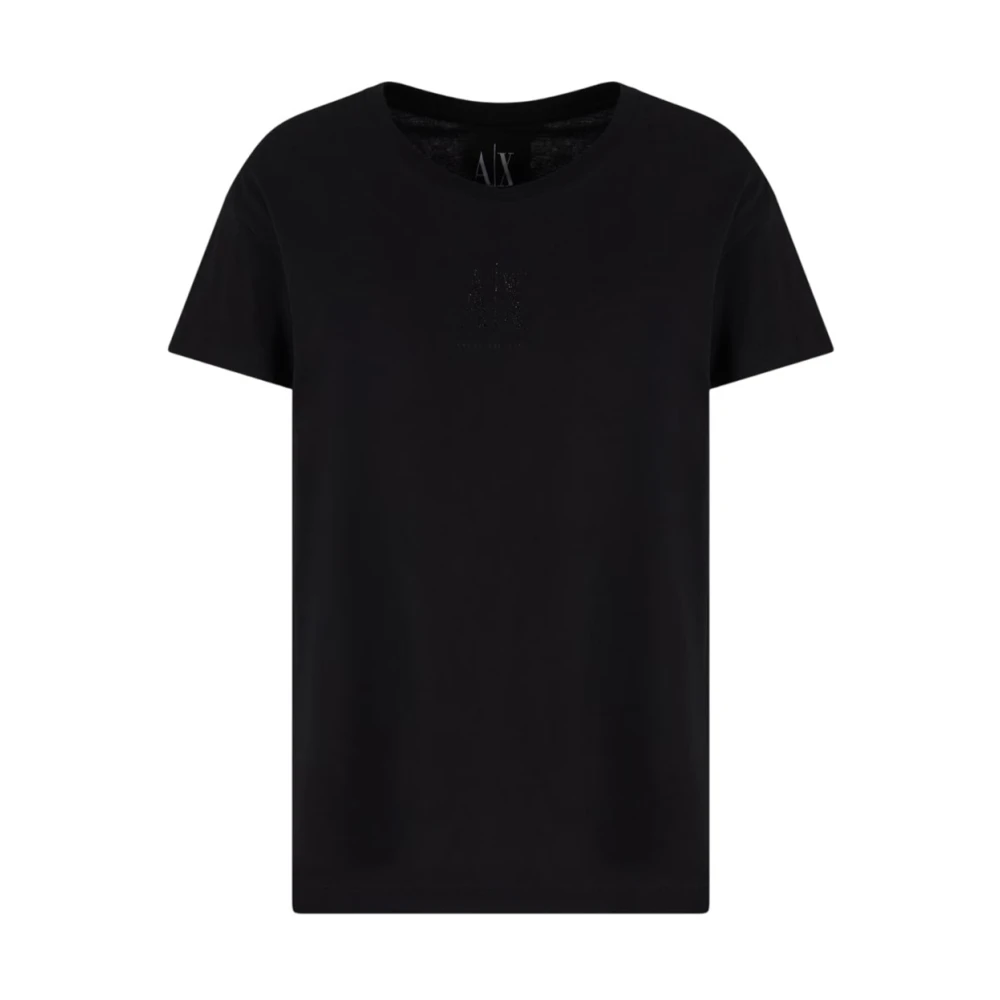 Armani Exchange Moderne T-shirt met korte mouwen Black Dames