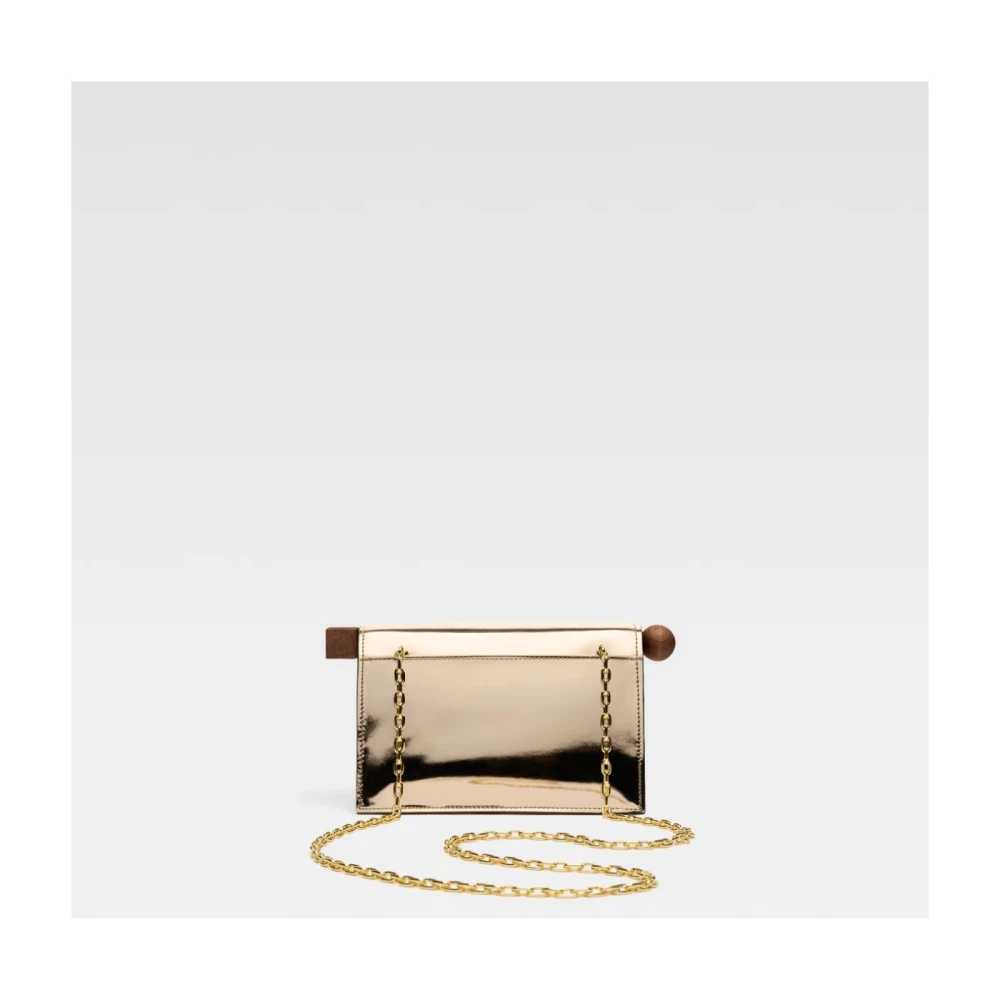 Jacquemus Ronde Vierkante Clutch Tas Yellow Dames