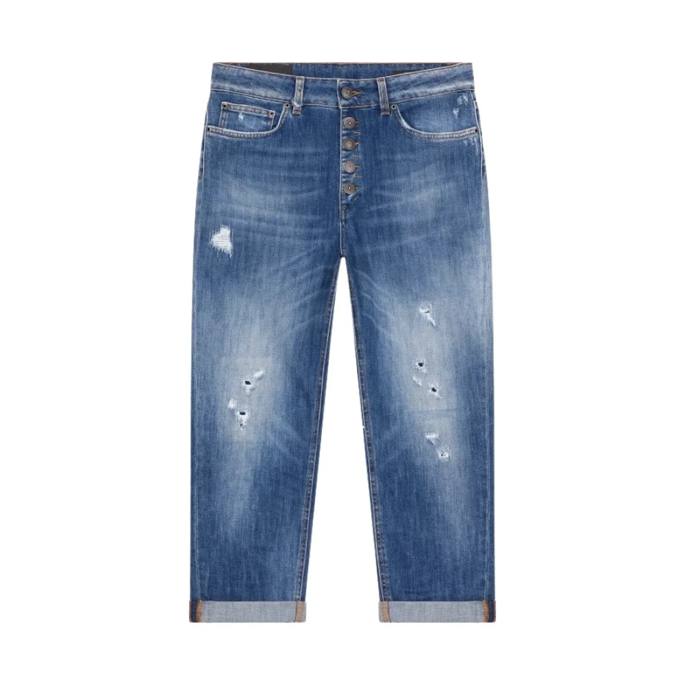 Dondup Losse Denim Stretch Jeans Blue Dames