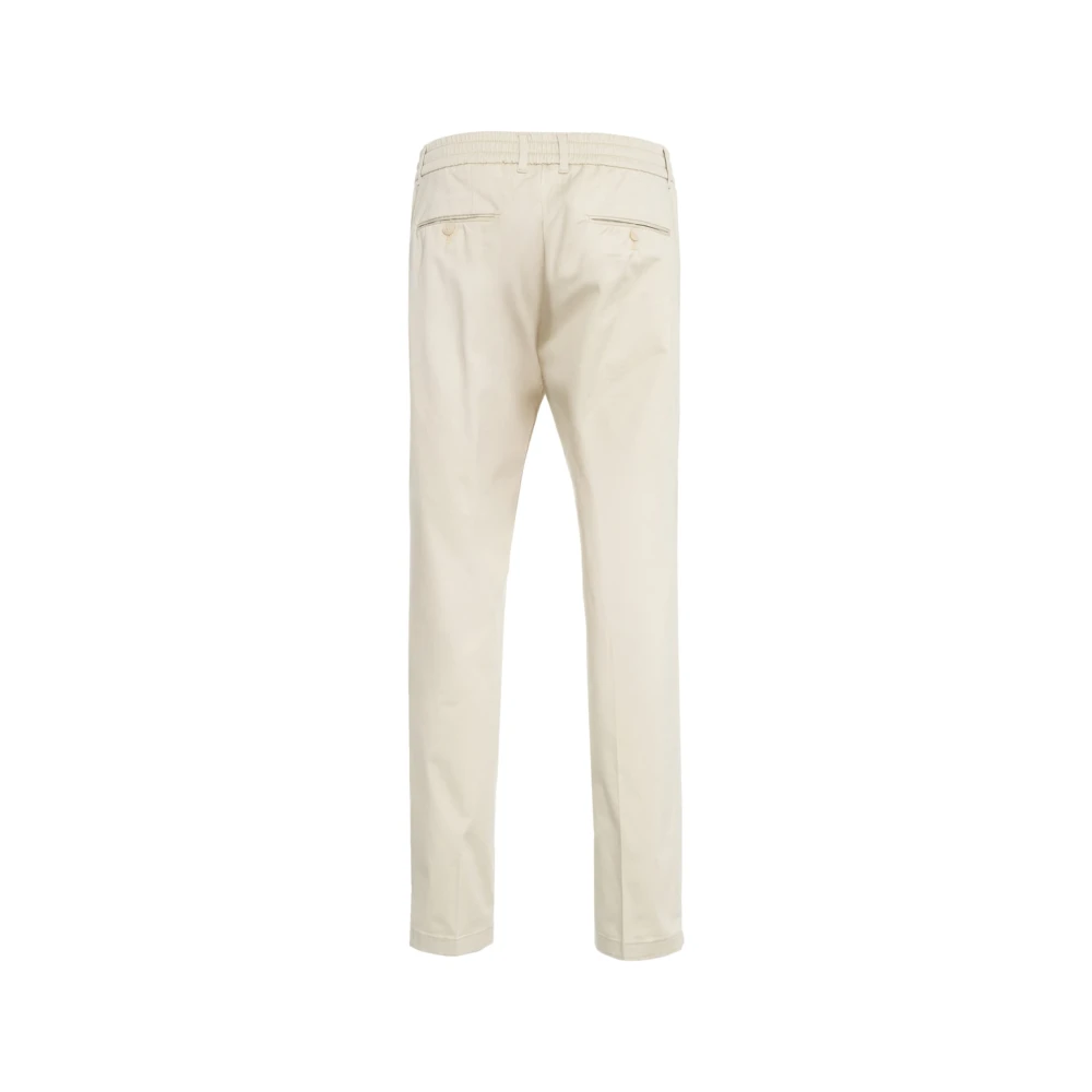 Cruna Witte Tapered Fit Broek Mitte Beige Heren