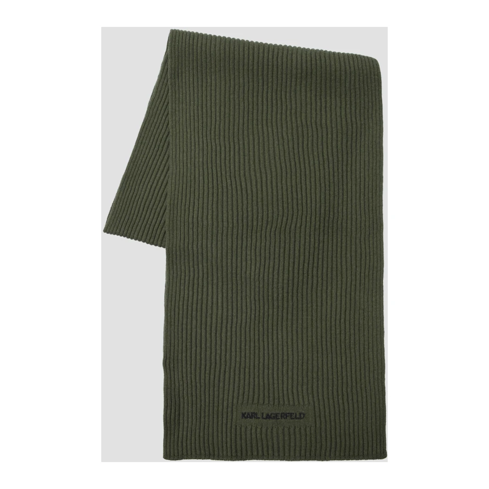 Karl Lagerfeld Sjaal met logoborduursel Green Heren