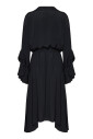 black-v-neck-dress-with-ruffles