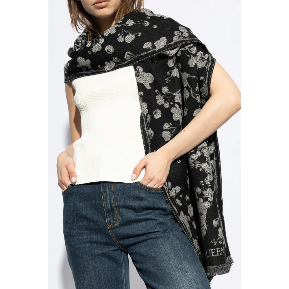 alexander mcqueen Wollen sjaal Black Dames