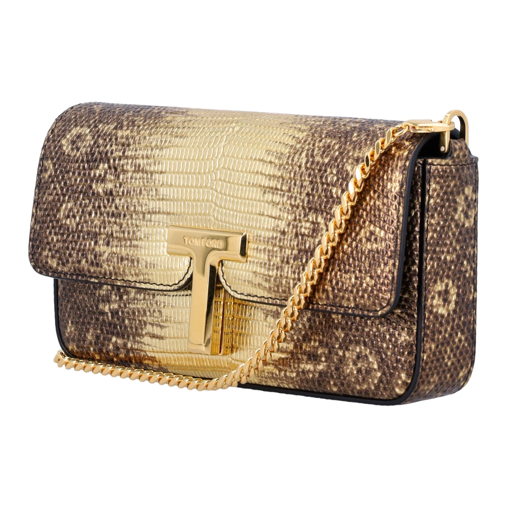 Tom Ford Tejus Print Mini Tas Yellow Dames