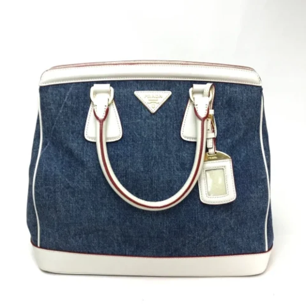 Prada Vintage Pre-owned Leather prada-bags Blue Dames