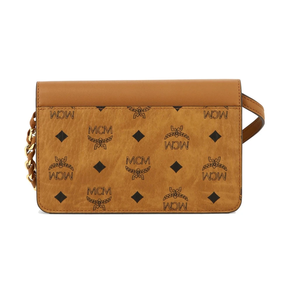 MCM Diamant Canvas Schoudertas Brown Dames