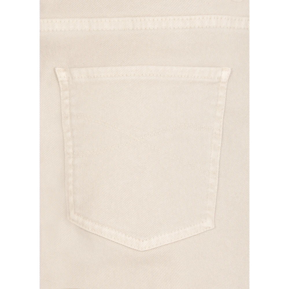 BRUNELLO CUCINELLI Beige Katoenen Broek met Geborduurd Logo Beige Heren