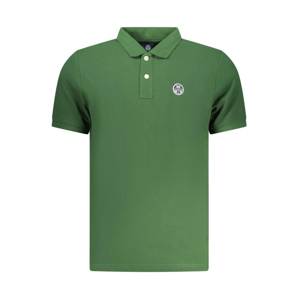 North Sails , Polo Shirts, Male, Green, 2XL, Verde Cotton Polo Shirt