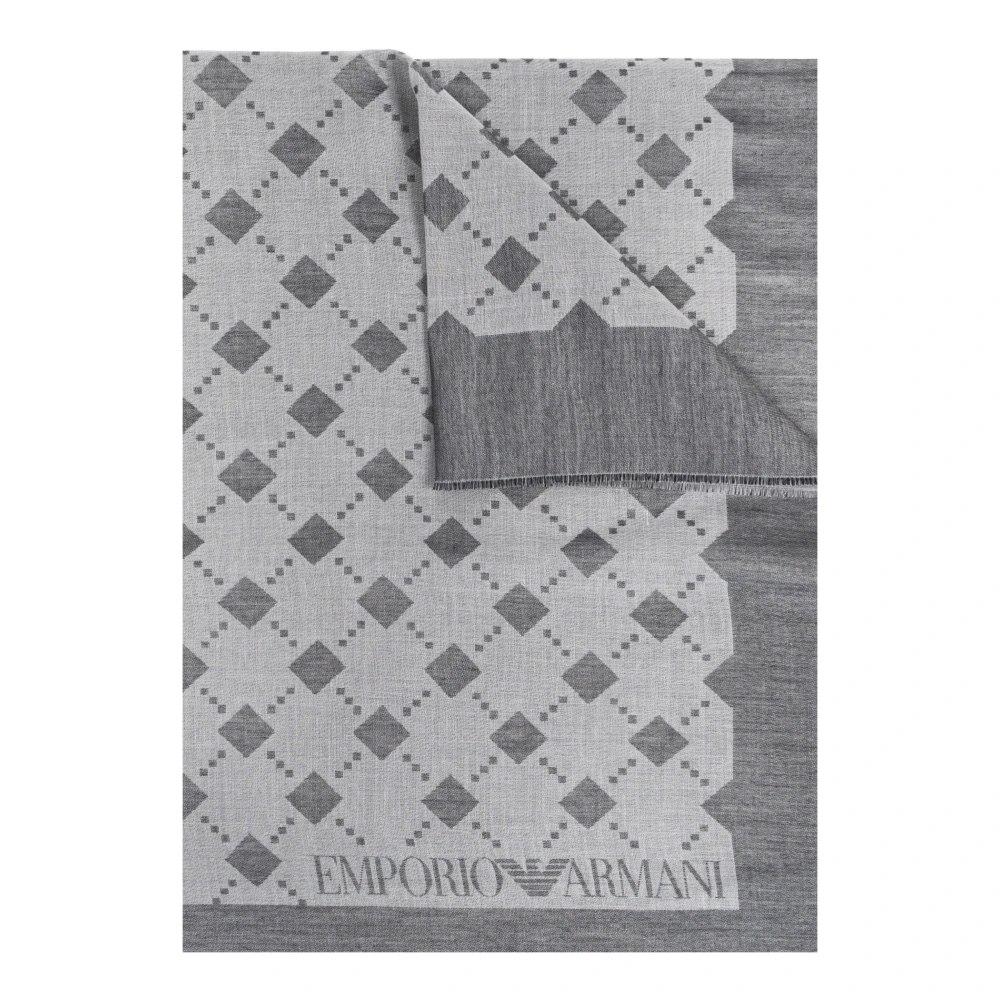 Emporio Armani Sjaal met monogram Gray Heren