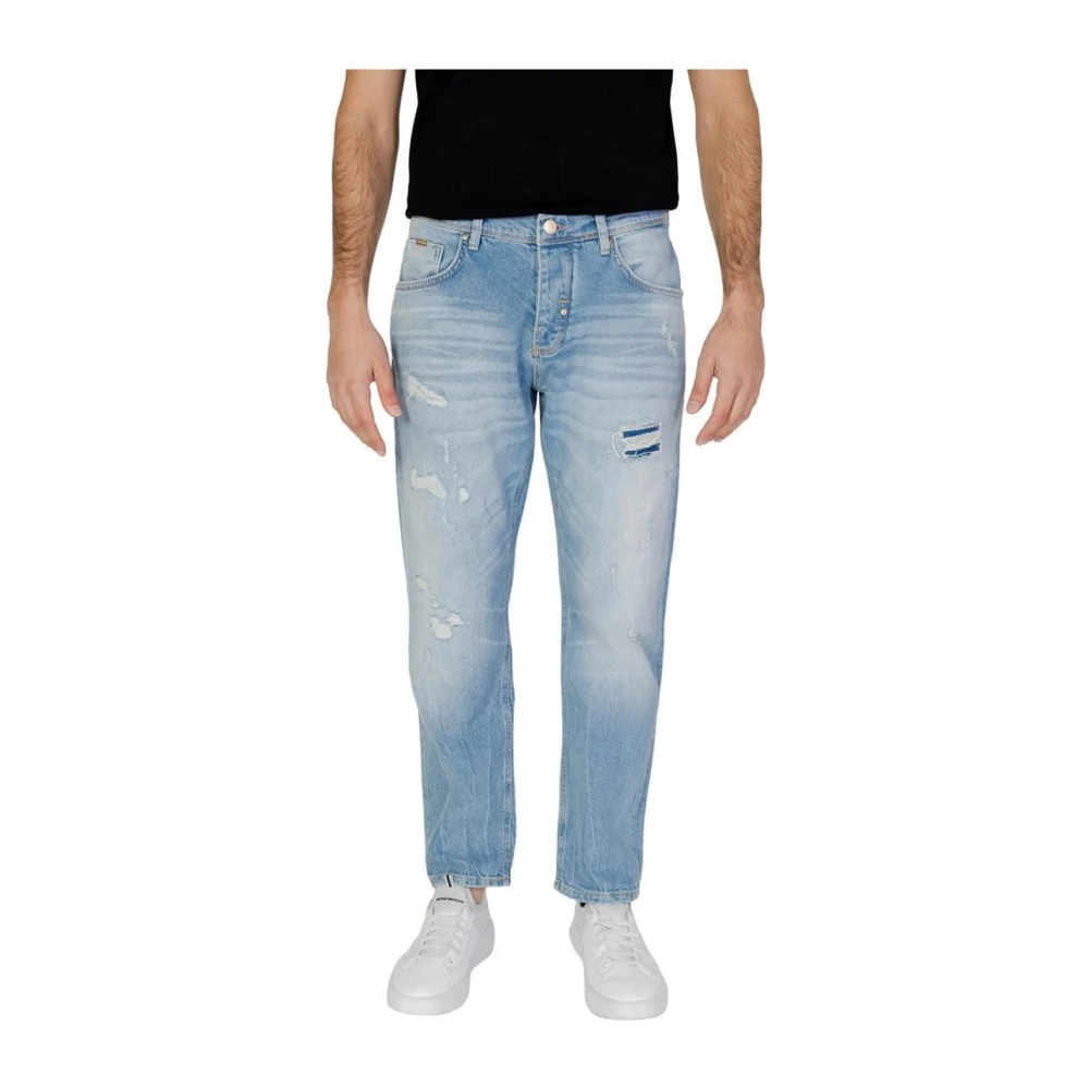 Antony Morato Blauwe Katoenen Jeans Meerdere Zakken Blue Heren
