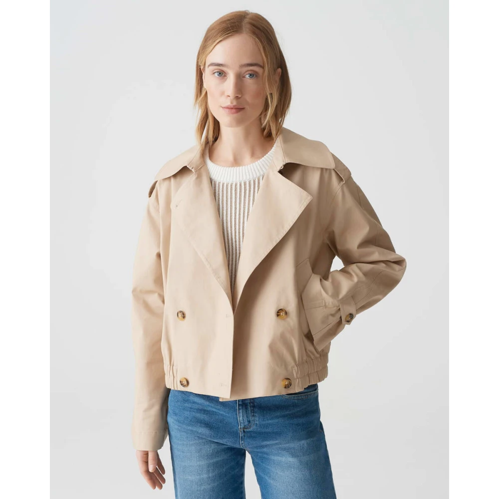 Opus Stijlvolle Hedie Jas Beige Dames