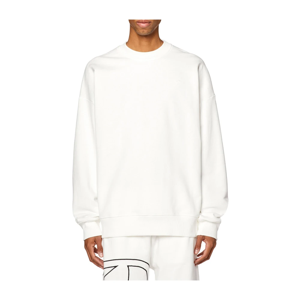 Diesel Beige Jersey Sweatshirt met Ovaal Logo Beige Heren