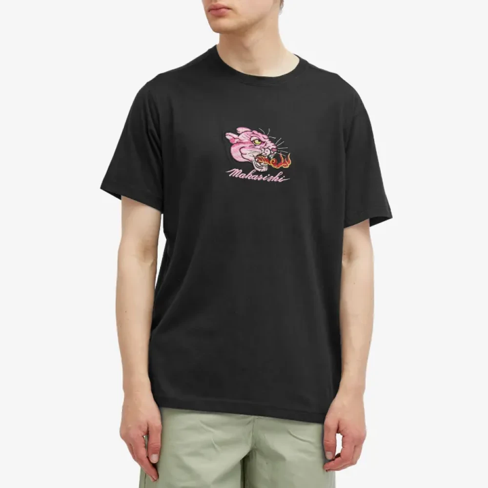 Maharishi Zwarte Panther Chimera Geborduurde Tee Black Heren
