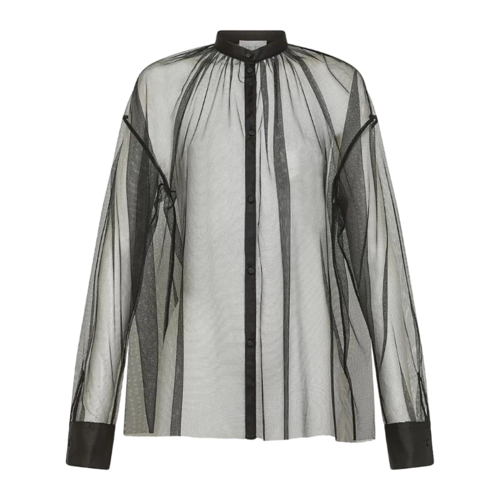 Forte Zwarte Mijn Shirt Stijlvol Black Dames