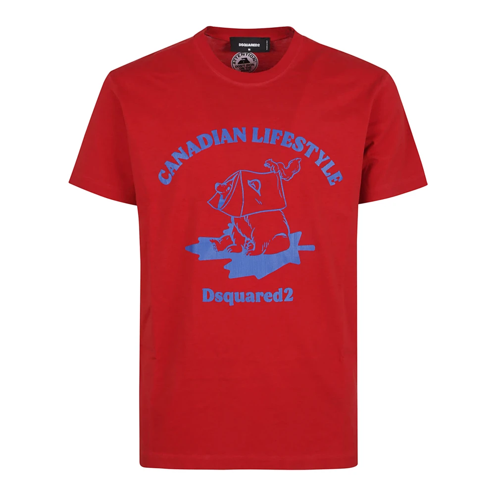 Dsquared2 Rood T-shirt Herenmode Red Heren