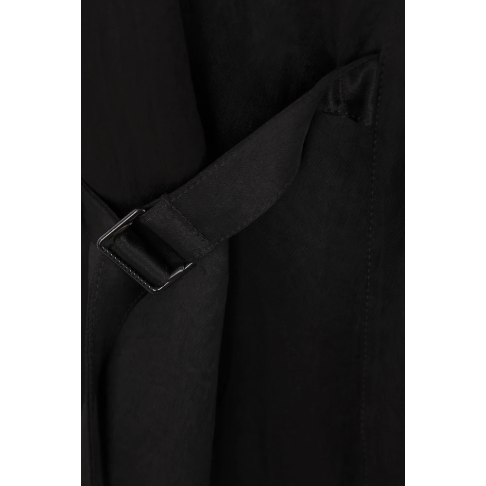 Ann Demeulemeester Zwarte Cargo Broek met Grosgrain Taille Black Dames