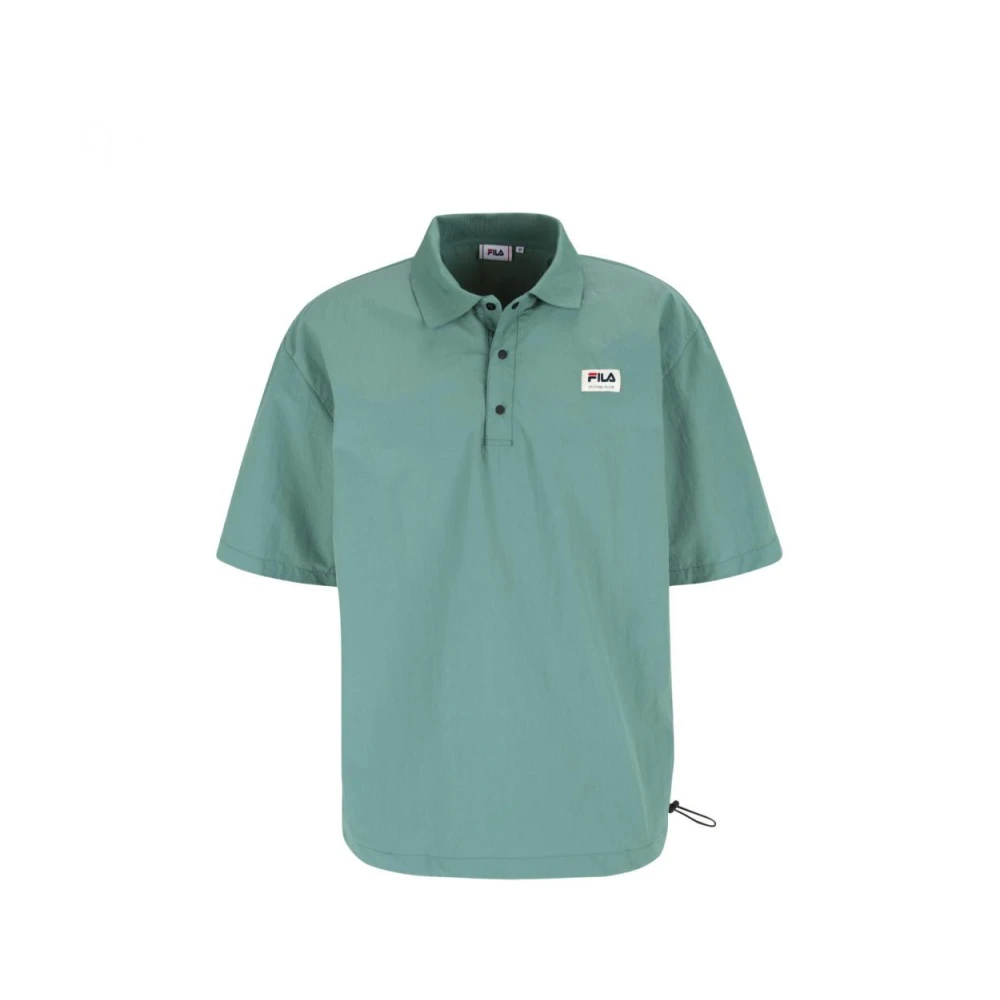 Fila Gevlochten polyester poloshirt Green Heren