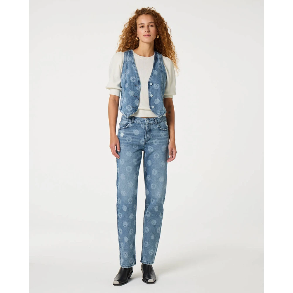 Fabienne Chapot Denim Gilet Cltgil15 Gigi Blue Dames
