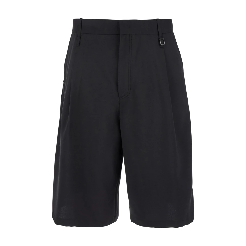 Wooyoungmi Zwarte Tech Fabric Bermuda Shorts Black Heren