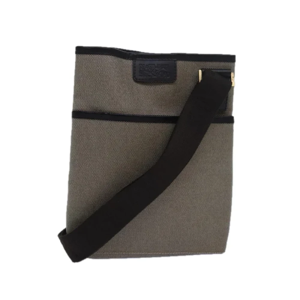 Salvatore Ferragamo Pre-owned Canvas shoulder-bags Gray Dames
