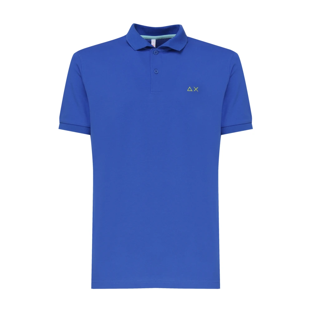 Sun68 Effen Regular Polo Shirt Royal Blue Heren