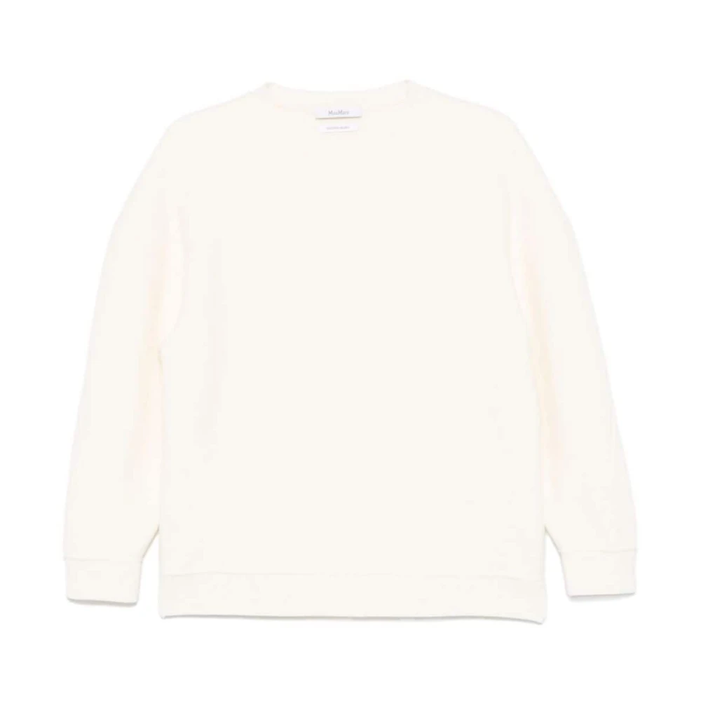 Max Mara Women's White Ivory Wool-Cashmere Jumper - Sweatshirts - S - Sweatshirts & Hoodies