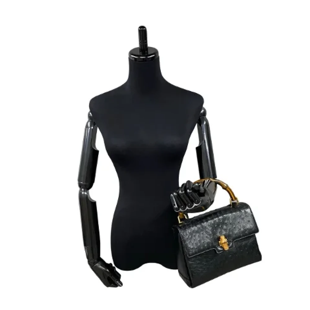 Gucci Vintage Pre-owned Leather handbags Black Dames