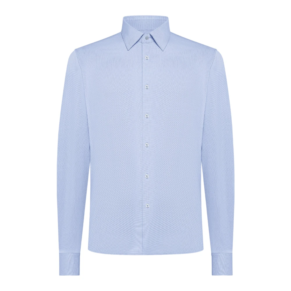 Rrd Men's Blue Formal Shirts, S, Oxford Jacquard Shirt