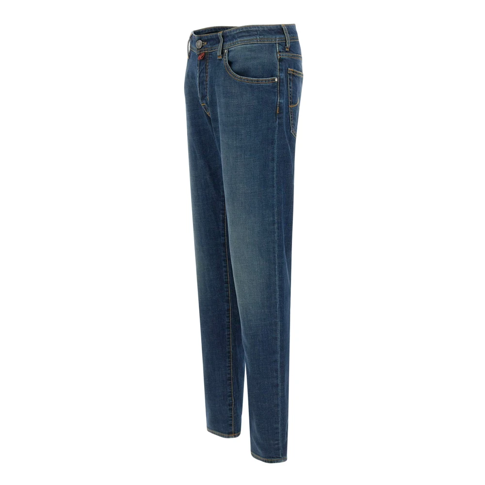 Jacob Cohën Blauwe Nick Jeans met Clutch Tas Blue Heren