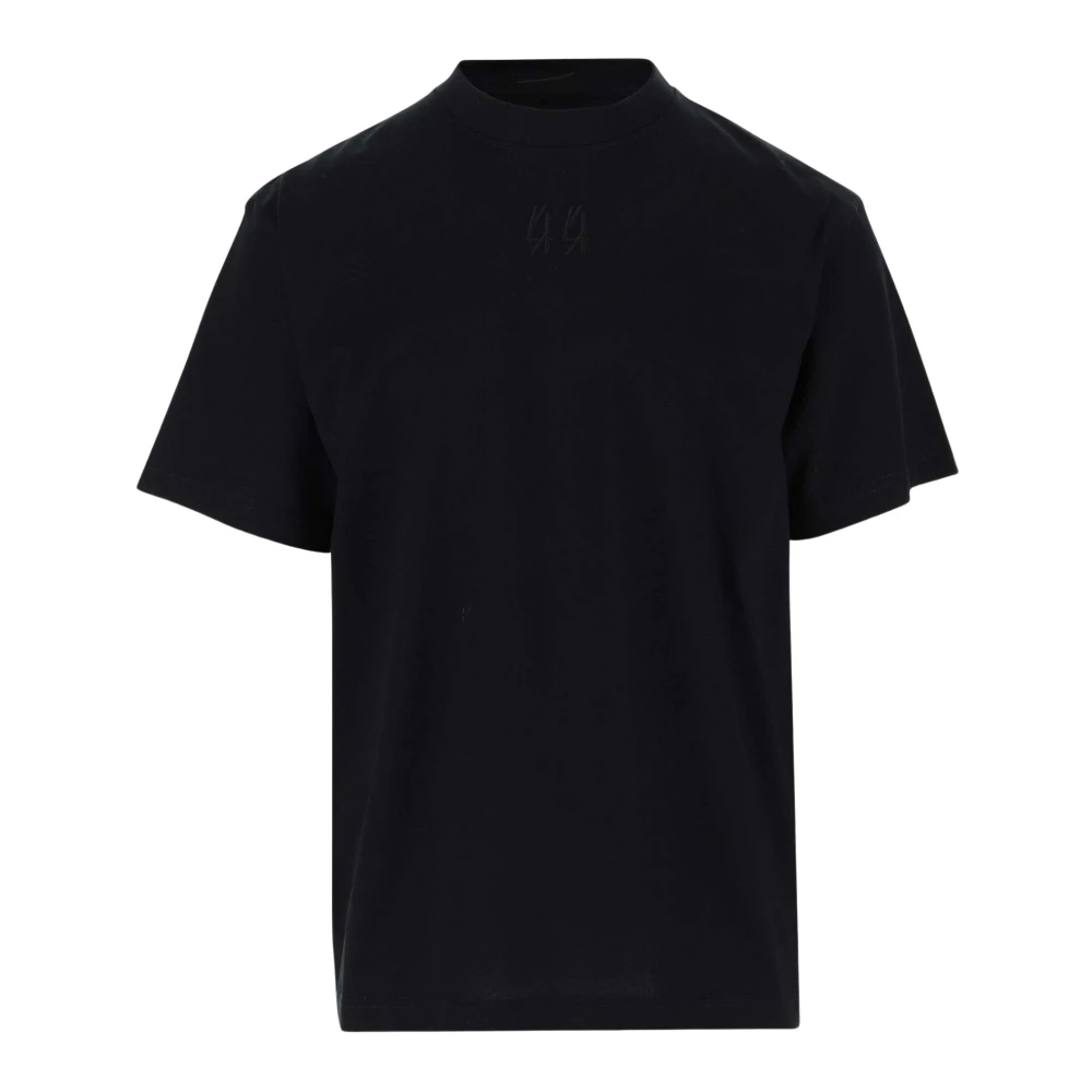 44 Label Group Zwart Katoenen T-Shirt met Logo Print Black Heren