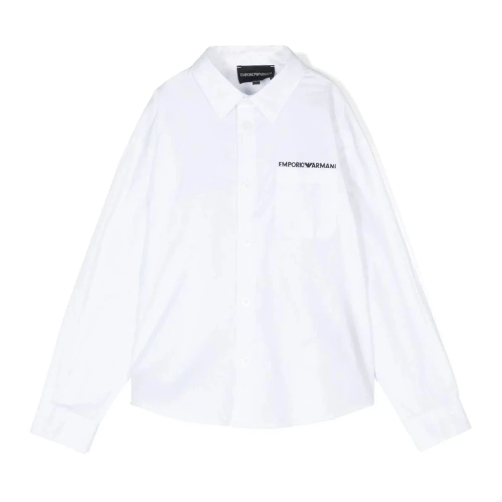 Armani Stretch Bomull Klassisk Skjorta White, Unisex